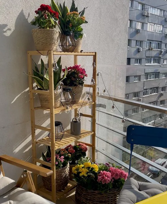 The same balcony after styling