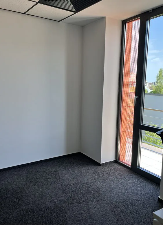 Empty office corner before greening